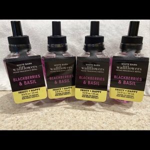 x4 Bath & Body Works Blackberries & Basil Wallflower refill bulbs